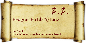 Prager Pelágiusz névjegykártya